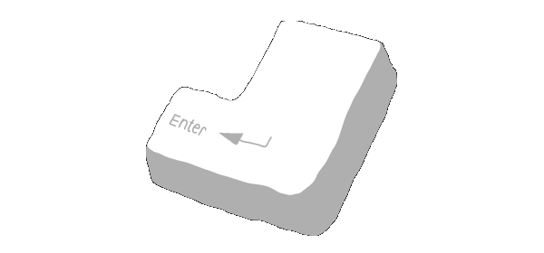 Enter tast fra tastatur
